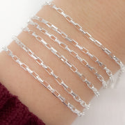Sterling Silver Diamond Cut Box Chain